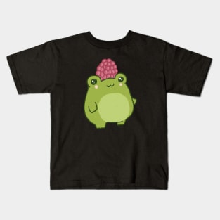 Frog Cutie, Happy Froge Sporting, Pastel Kawaii Raspberry Hat with Joy Kids T-Shirt